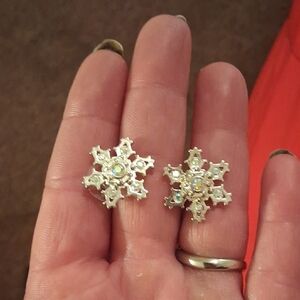 Gold Snowflake Earrings